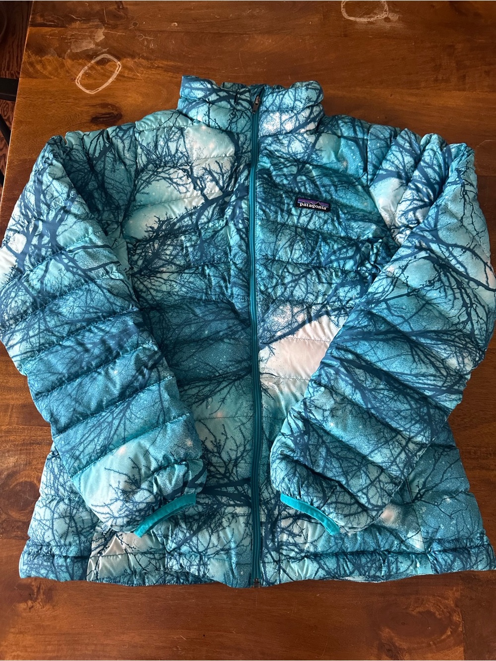 Patagonia girls down puffer jacket winter coat full zip size XXL 16-18